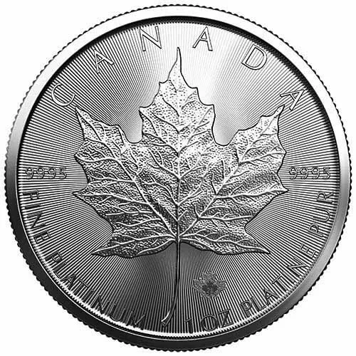 1 oz Canadian Platinum Maple Leaf Coin (Random Year)