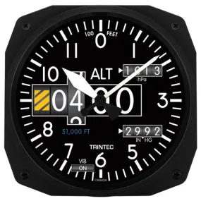 10" Modern Altimeter Instrument Style Clock