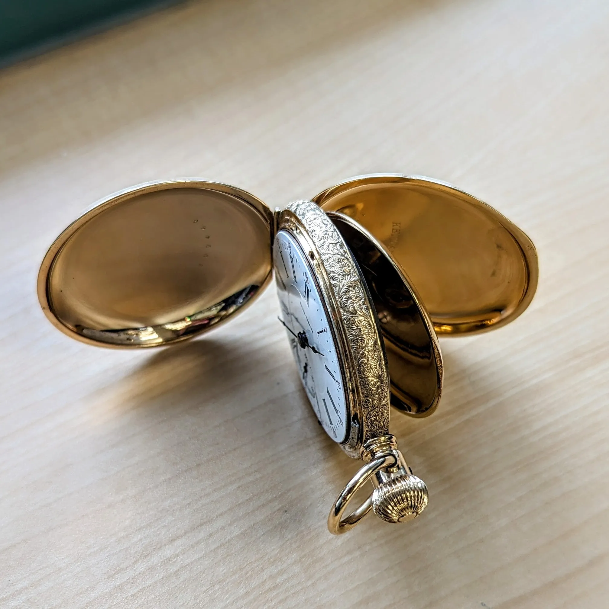 1903 WALTHAM Waltham Pocket Watch 18s 17 Jewels Grade 825 - VERY RARE Kenosha Hunter Case