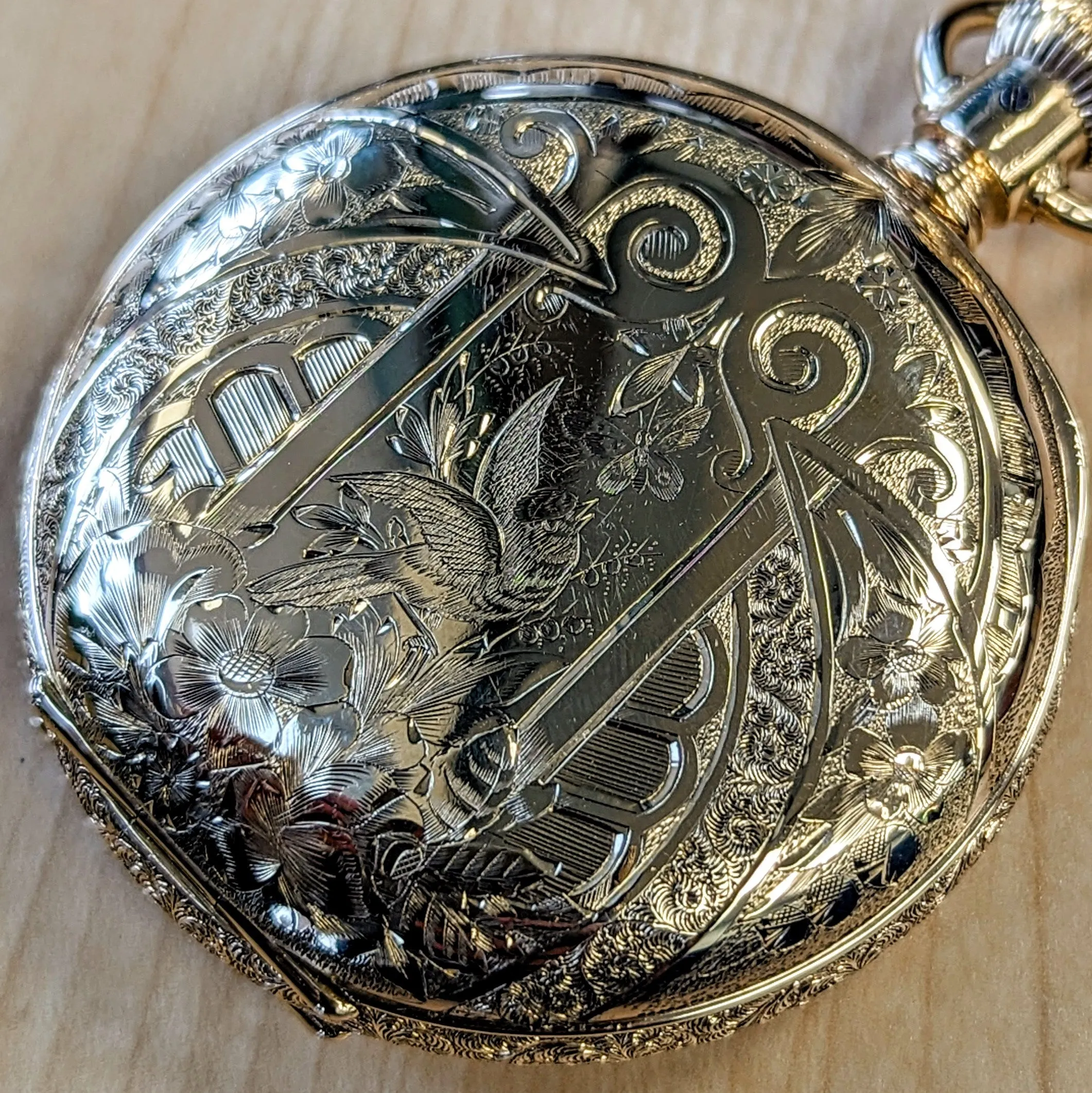 1903 WALTHAM Waltham Pocket Watch 18s 17 Jewels Grade 825 - VERY RARE Kenosha Hunter Case