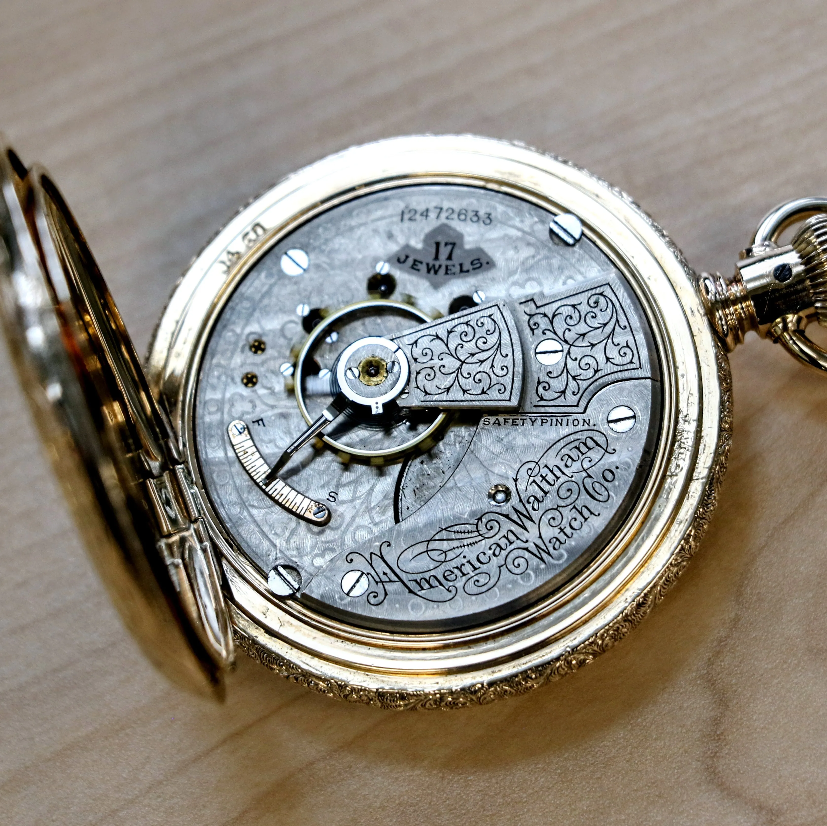 1903 WALTHAM Waltham Pocket Watch 18s 17 Jewels Grade 825 - VERY RARE Kenosha Hunter Case