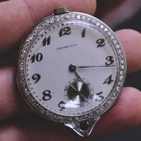 1920s Tiffany & Co Diamond Platinum Pocket Watch