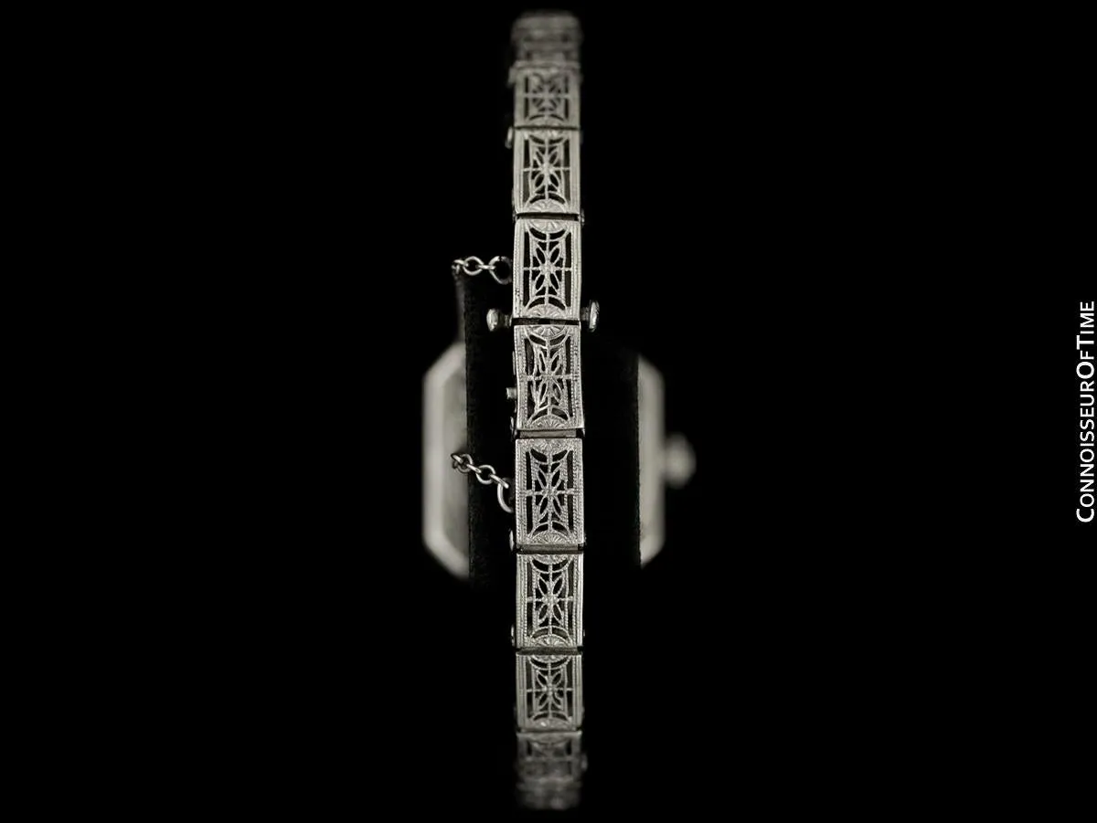 1920's Tiffany & Co. Ladies Vintage Art Nouveau / Art Deco Watch - Platinum & Diamonds