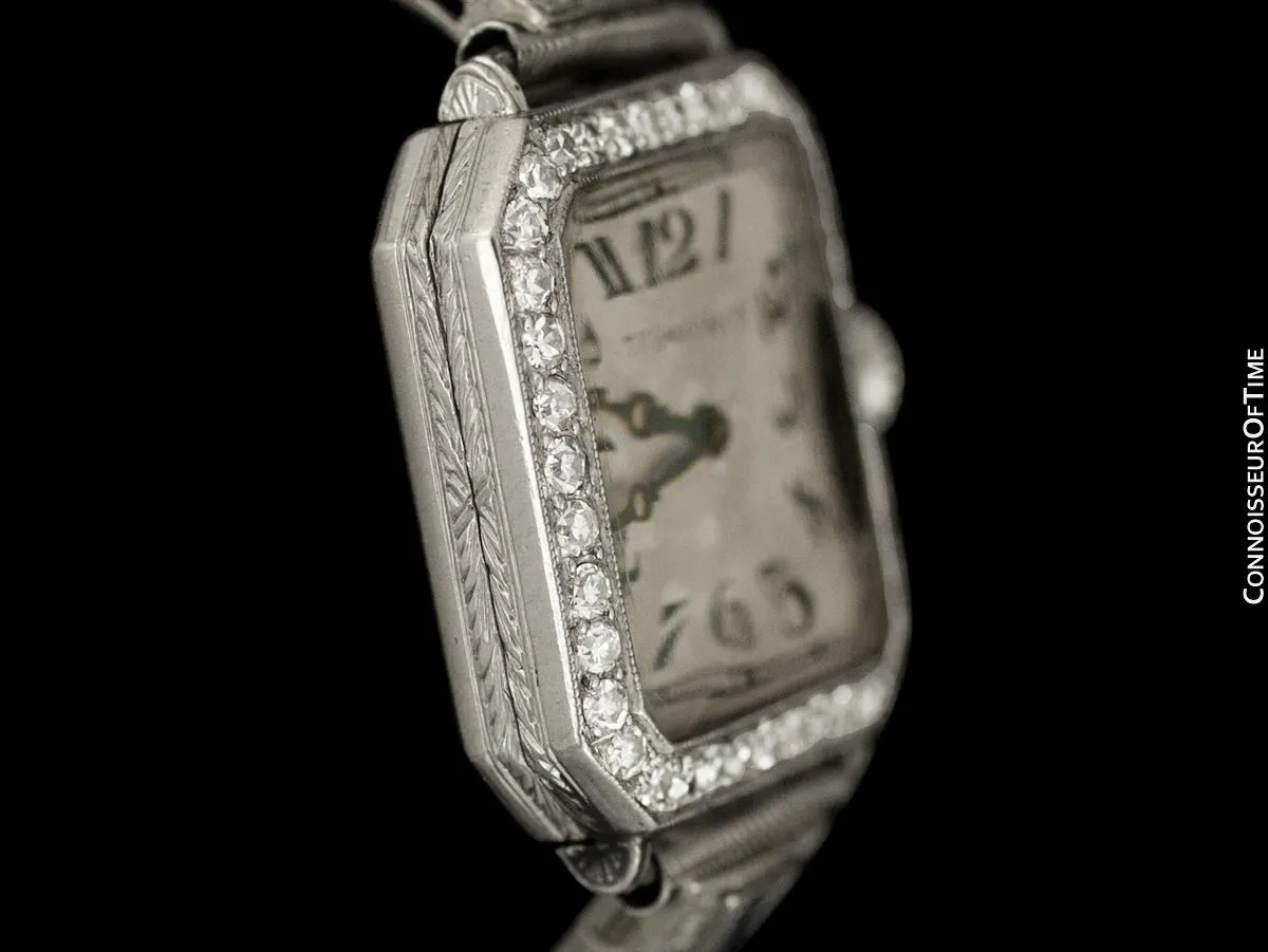 1920's Tiffany & Co. Ladies Vintage Art Nouveau / Art Deco Watch - Platinum & Diamonds