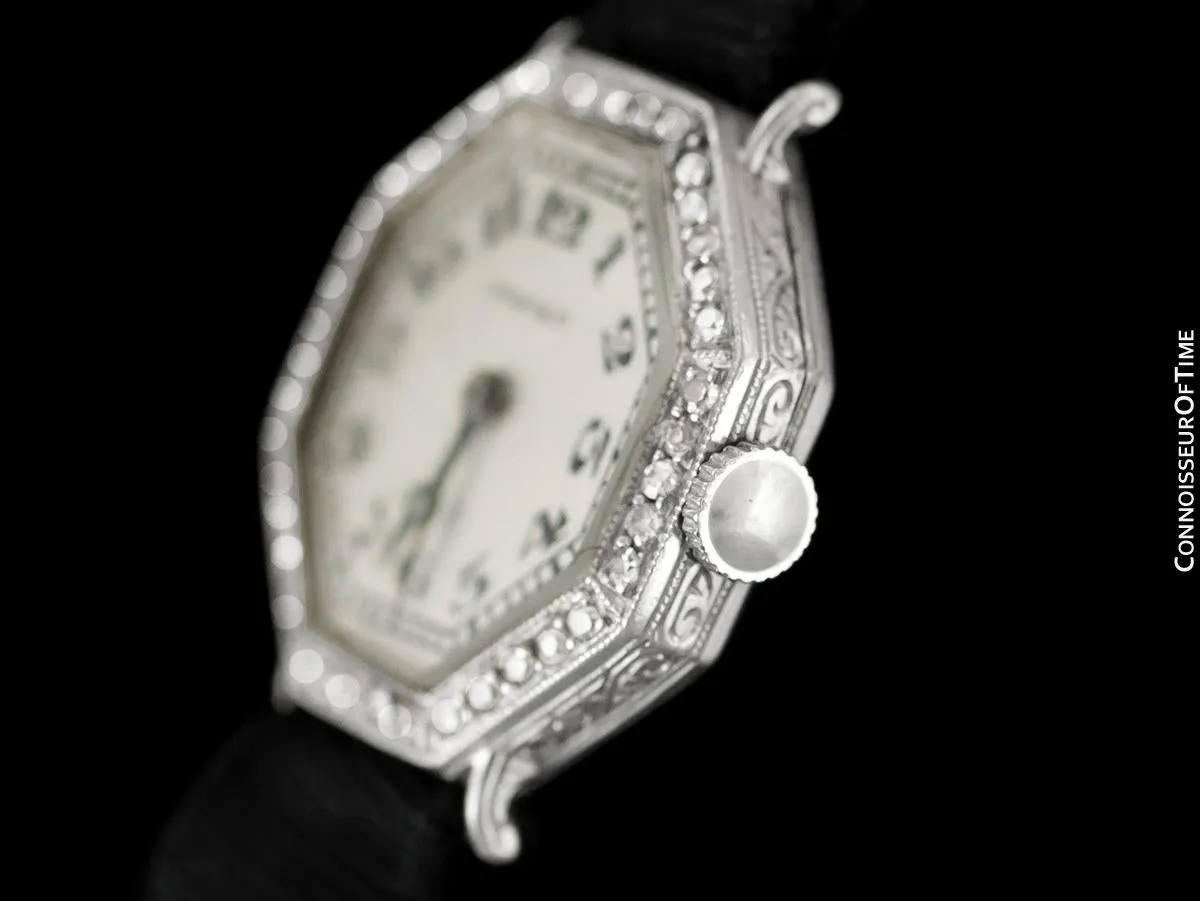 1920's Tiffany & Co. Vintage Art Deco Ladies Watch - Platinum & Diamonds