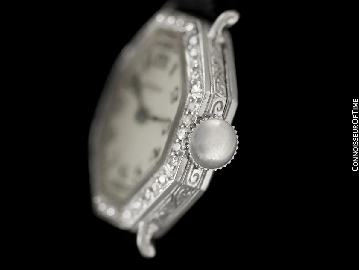 1920's Tiffany & Co. Vintage Art Deco Ladies Watch - Platinum & Diamonds