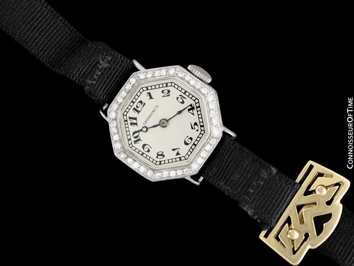 1920's Tiffany & Co. Vintage Art Deco Ladies Watch - Platinum & Diamonds