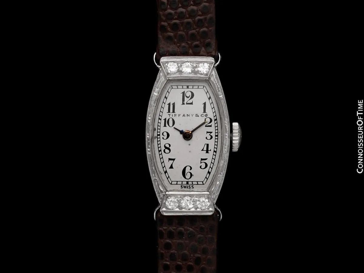 1926 Tiffany & Co. Longines Ladies Vintage Watch - Platinum & Diamonds