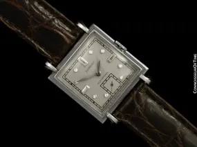 1942 IWC for Gumbiner World War II Era Mens Wristwatch - Platinum & Diamonds