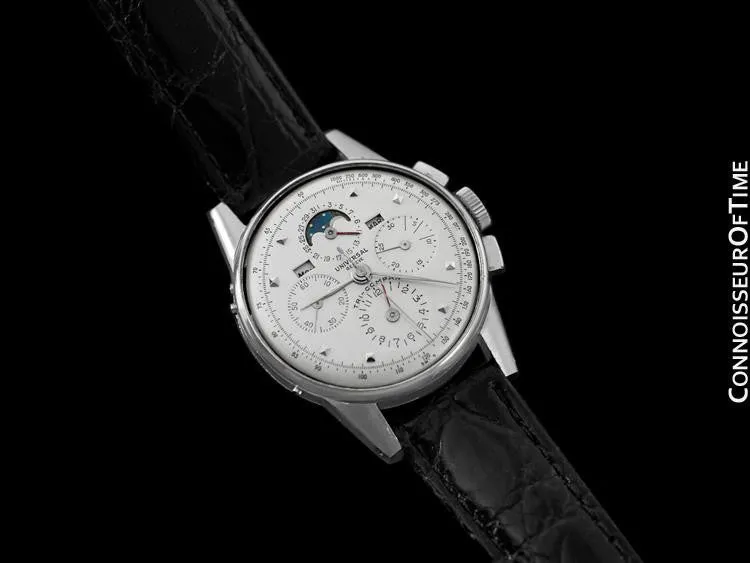 1945 Universal Geneve Tri-Compax Mens Vintage Chronograph Triple Calendar with Moon Phase