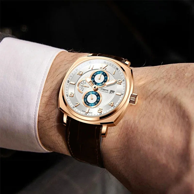 2021 New Luxury Brand Sapphire Crystal Men Automatic Mechanical Watches Luminous Date Window Waterproof 50M Wristwatch