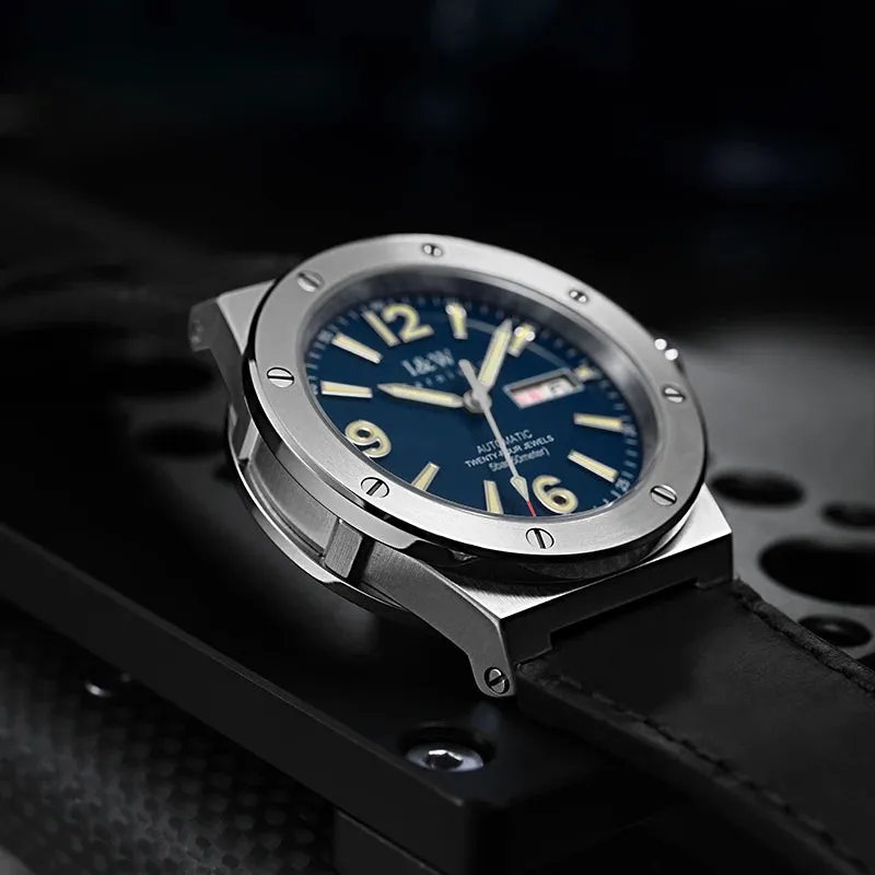 2021 New Switzerland I&amp;W Mechanical Watch For Men Brand Luxury Automatic Wrist Watch 50M Waterproof NH36A Reloj Hombre