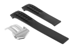 22MM RUBBER STRAP BAND CLASP FOR TAG HEUER CAG7010, CAG2110/LV5828 WATCH BLACK