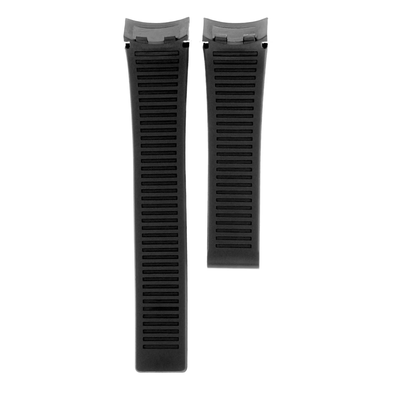 22MM RUBBER STRAP BAND CLASP FOR TAG HEUER CAG7010, CAG2110/LV5828 WATCH BLACK