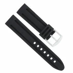 26MM RUBBER WATCH BAND STRAP FOR 47MM PANERAI 1950 LUMINOR SUBMERSIBLE 285 BLACK