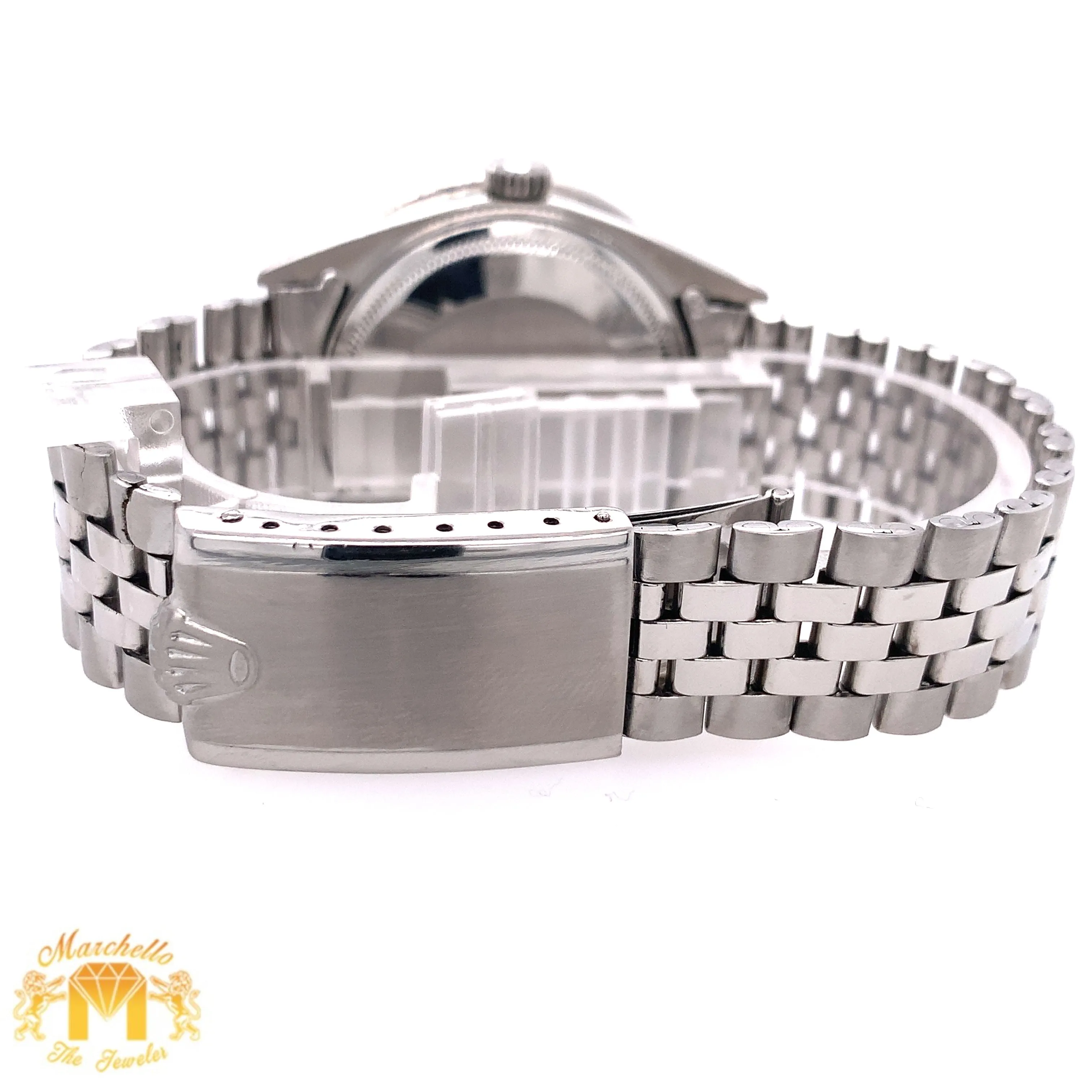 36mm 3.6ct Diamond Rolex Datejust Watch with Stainless Steel Jubilee Bracelet