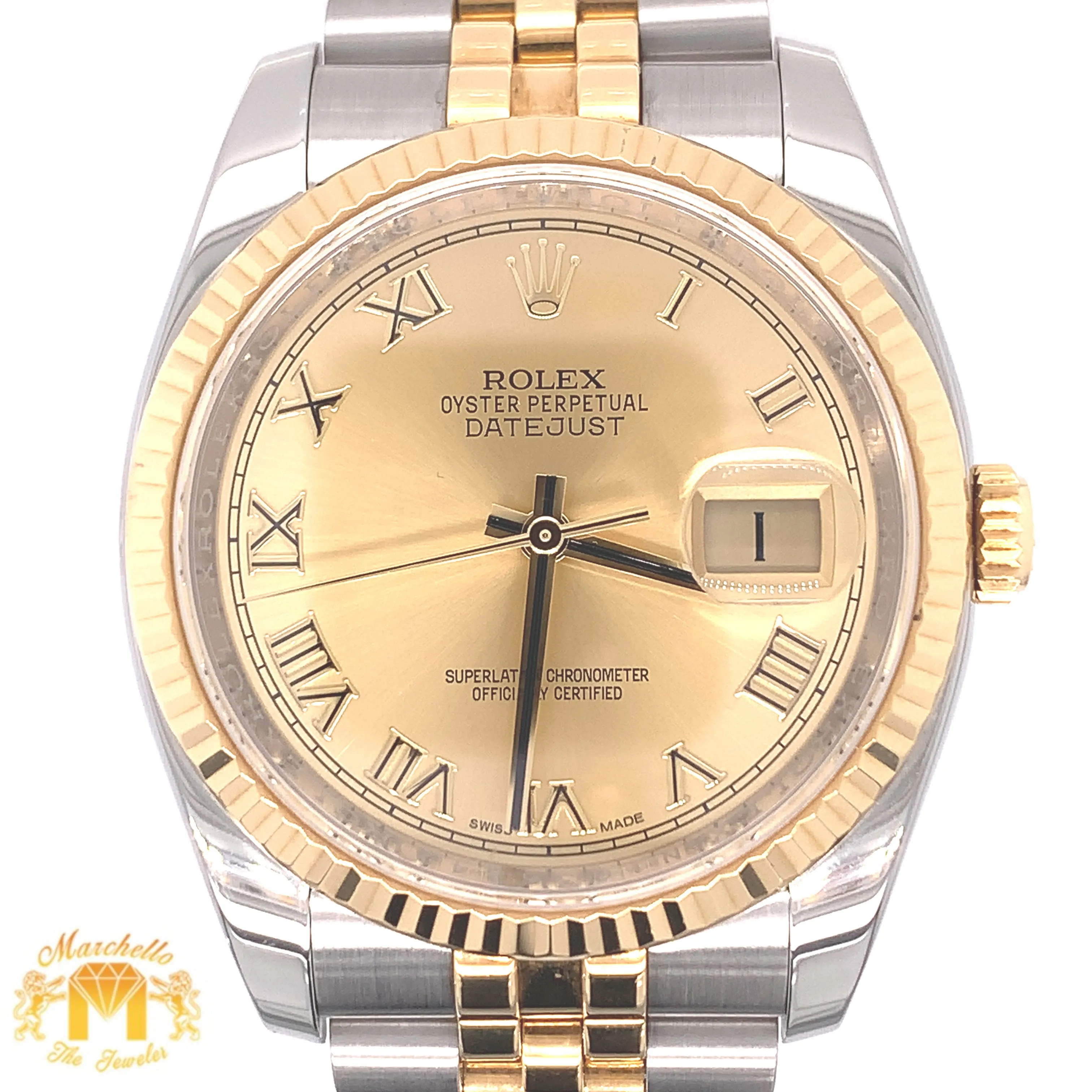 36mm Rolex Datejust Watch with Two-tone Jubilee Bracelet (newer model)