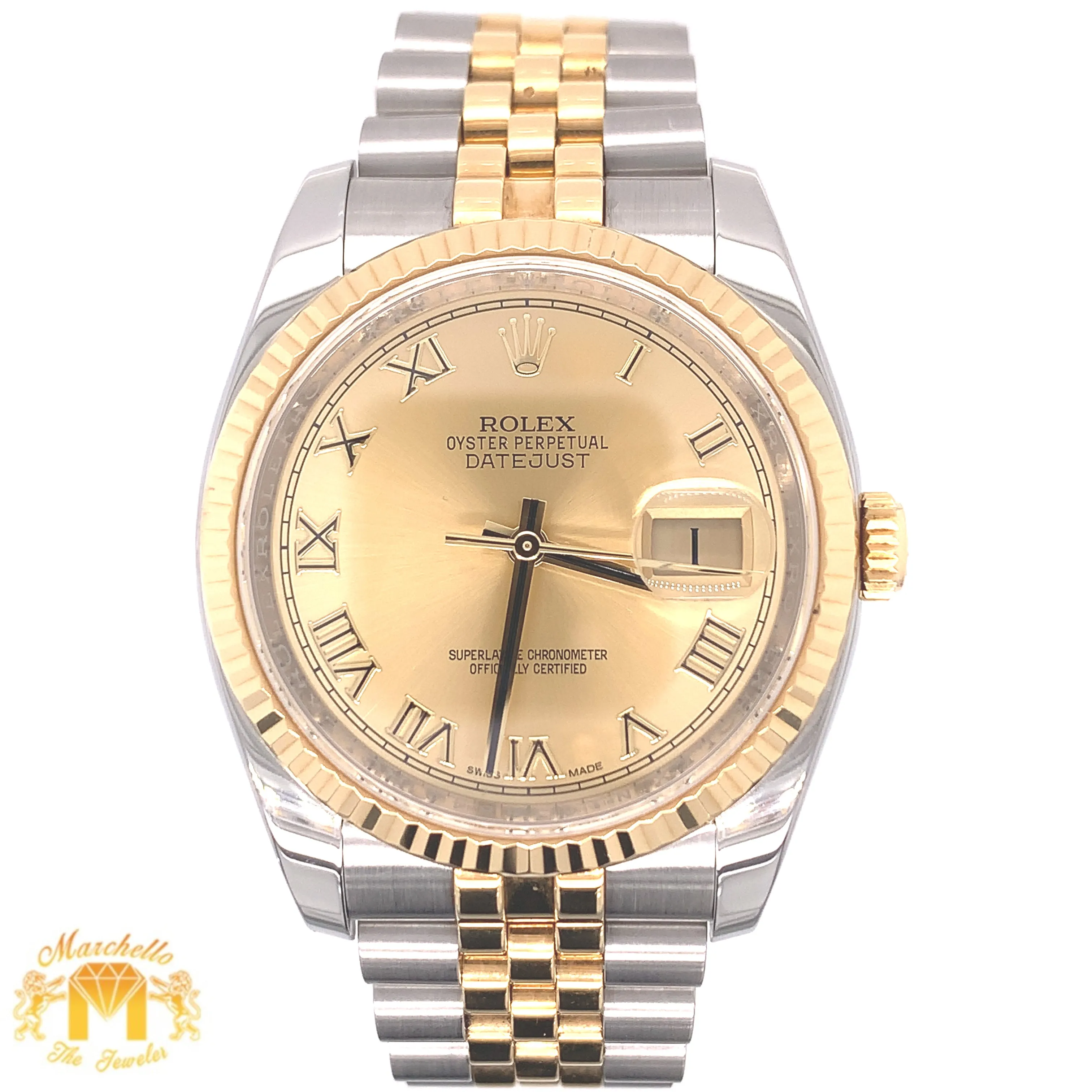 36mm Rolex Datejust Watch with Two-tone Jubilee Bracelet (newer model)