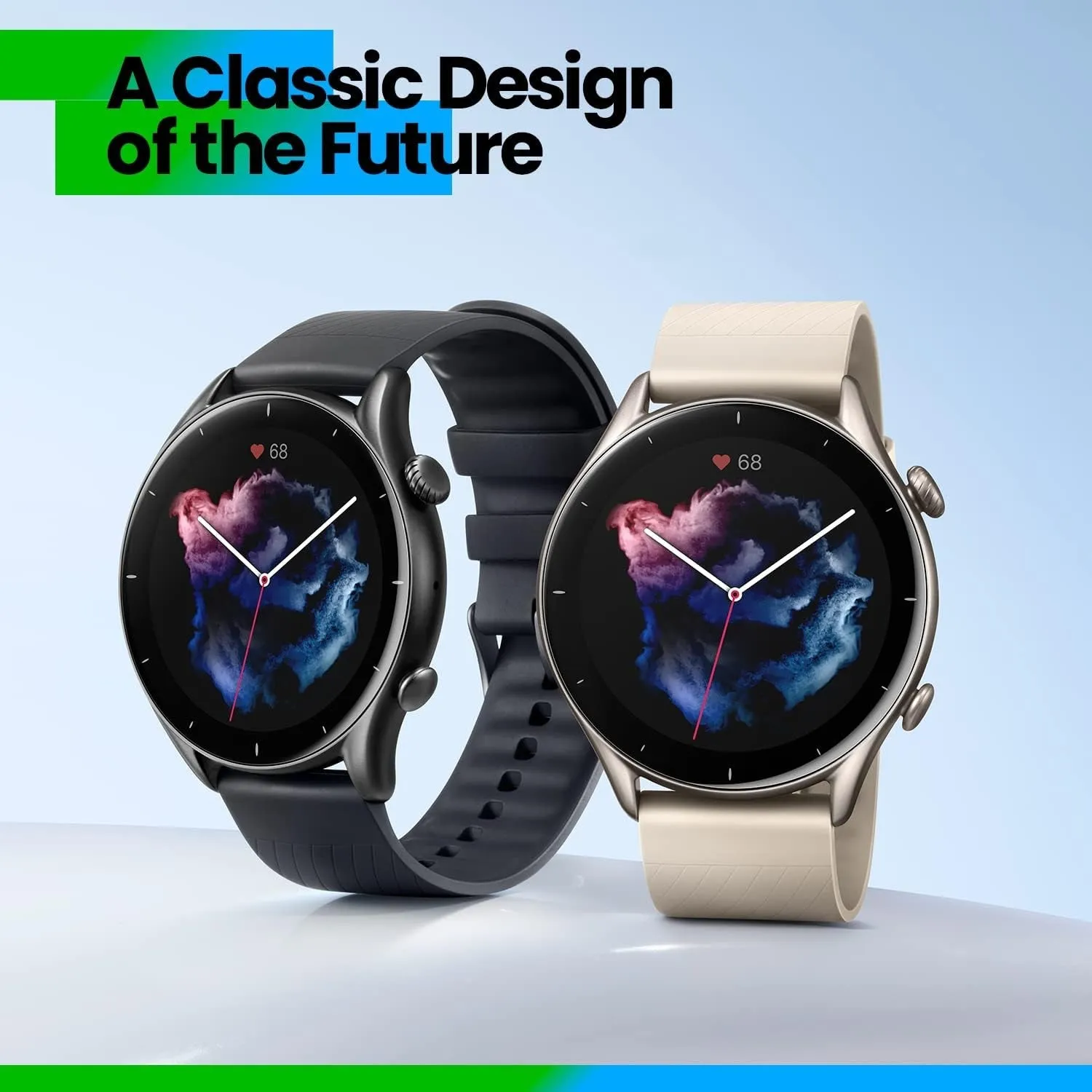 Amazfit Smartwatch GTR 3 46Mm Mit Gesundheitsüberwachung, Spo2, Zyklusüberwachung, GPS Sportuhr Mit 150  Sportmodi, 21 Tage Akku, Alexa Für Herren Damen, Schwarz, Einheitsgröße