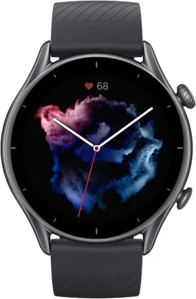 Amazfit Smartwatch GTR 3 46Mm Mit Gesundheitsüberwachung, Spo2, Zyklusüberwachung, GPS Sportuhr Mit 150  Sportmodi, 21 Tage Akku, Alexa Für Herren Damen, Schwarz, Einheitsgröße