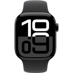 Apple Watch Series 10 42mm Jet Black Aluminium Case GPS   Cellular Sport Band-Black - Pristine - Refurbished ( AU Version )