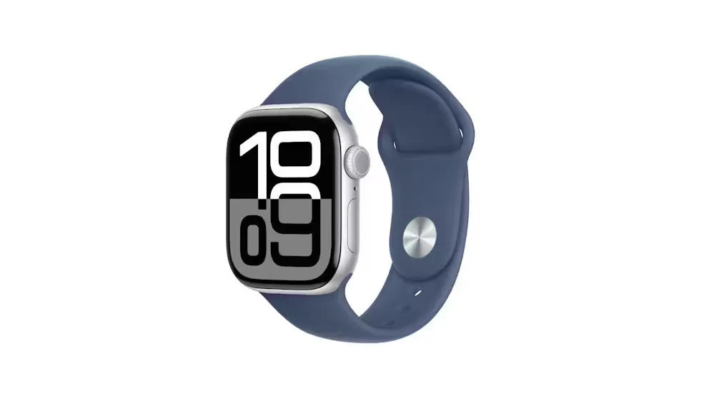 Apple Watch Series 10 GPS   Cellular 42mm Silver Aluminium Case with Denim Sport Band - AU Version