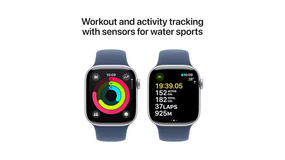 Apple Watch Series 10 GPS   Cellular 42mm Silver Aluminium Case with Denim Sport Band - AU Version