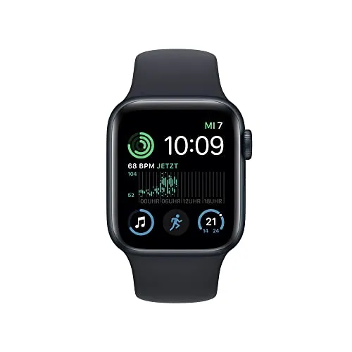 Apple Watch SE (2. Generation) (GPS   Cellular, 40mm) Smartwatch - Aluminiumgehäuse Mitternacht, Sportarmband Mitternacht - Regular. Fitness-und Schlaftracker, Unfallerkennung, Herzfrequenzmesser