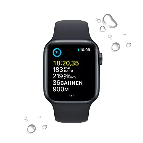 Apple Watch SE (2. Generation) (GPS   Cellular, 40mm) Smartwatch - Aluminiumgehäuse Mitternacht, Sportarmband Mitternacht - Regular. Fitness-und Schlaftracker, Unfallerkennung, Herzfrequenzmesser