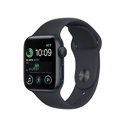 Apple Watch SE (2. Generation) (GPS   Cellular, 40mm) Smartwatch - Aluminiumgehäuse Mitternacht, Sportarmband Mitternacht - Regular. Fitness-und Schlaftracker, Unfallerkennung, Herzfrequenzmesser