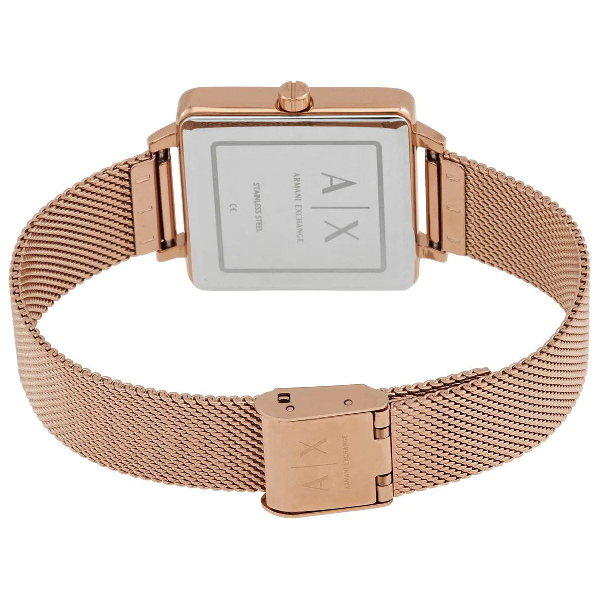 Armani Exchange Lola Square Quartz Silver Dial Ladies Watch AX5802