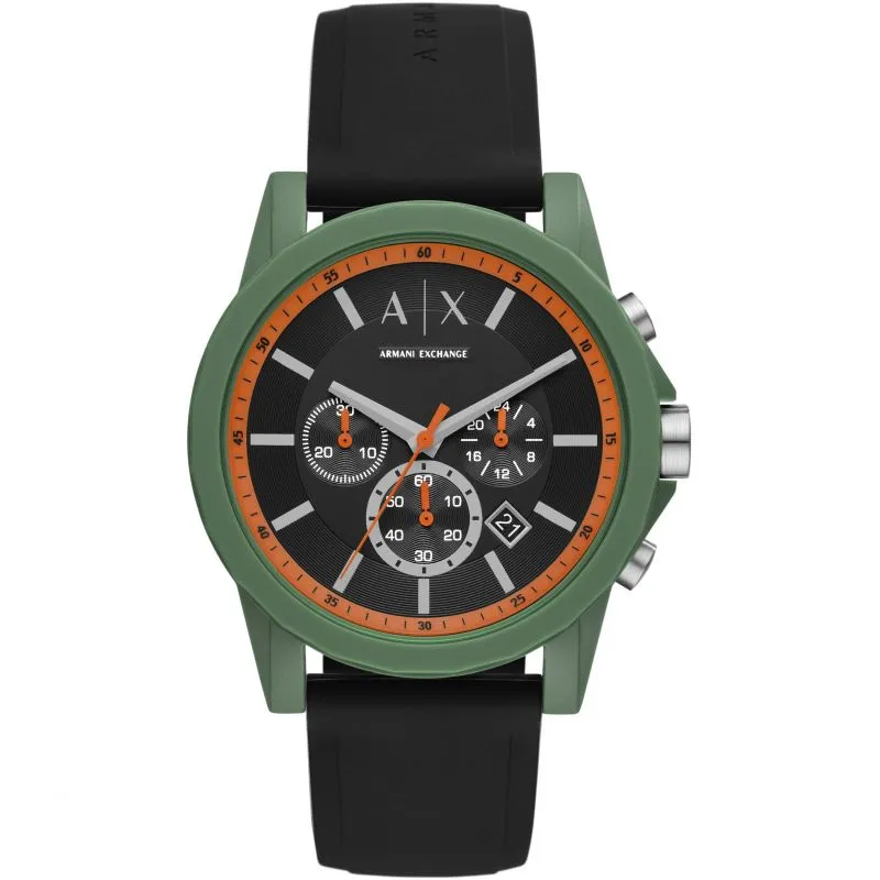 Armani Exchange Outerbanks Chronograph Quartz Black Dial Men's Watch AX1348