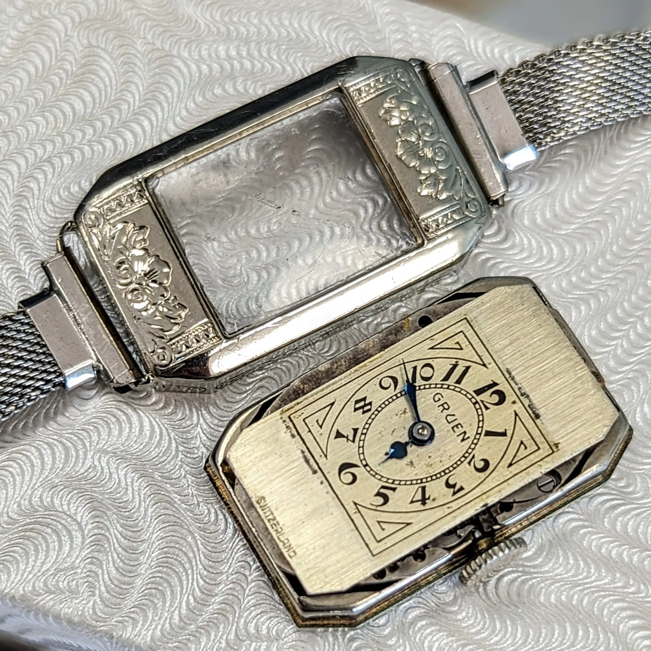 Art Deco Ladies Gruen Watch - Original Bracelet Vintage Wristwatch