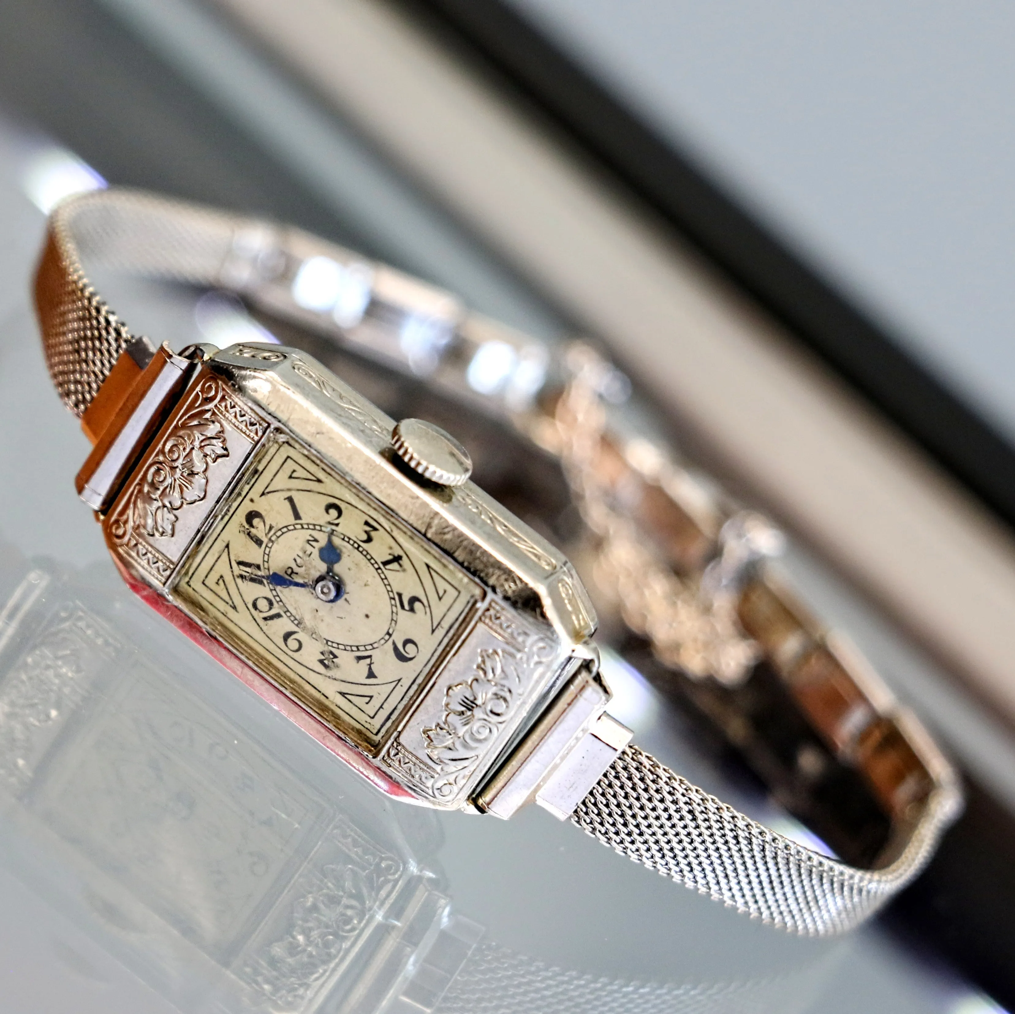 Art Deco Ladies Gruen Watch - Original Bracelet Vintage Wristwatch
