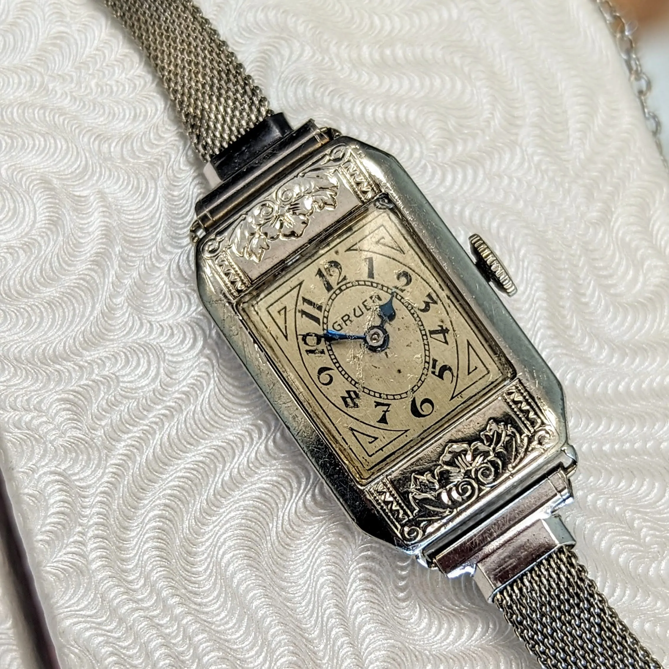 Art Deco Ladies Gruen Watch - Original Bracelet Vintage Wristwatch
