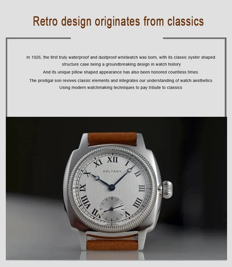 Baltany 1926 VD78 Oyster Tribute Retro Luxury Watches