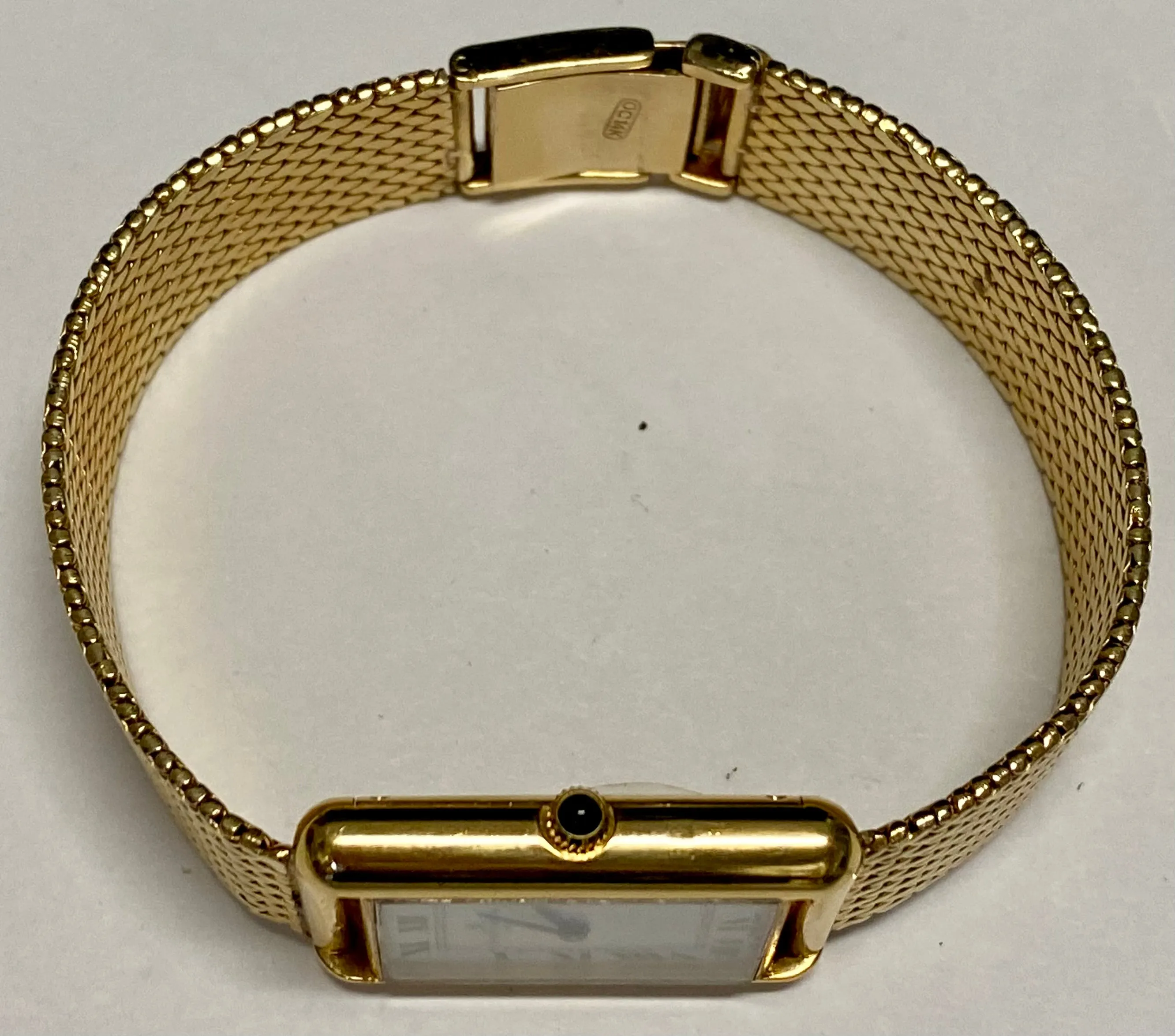 BAUME & MERCIER Men's 18K YG Cartier Tank Style Wristwatch - $30K APR w/ COA!!!!