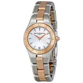 Baume and Mercier Linea Rose Gold and Stainless Steel Ladies Watch 10015