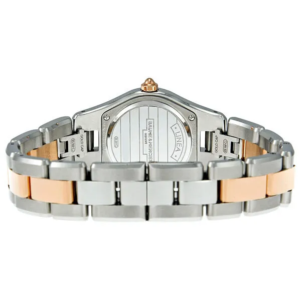Baume and Mercier Linea Rose Gold and Stainless Steel Ladies Watch 10015