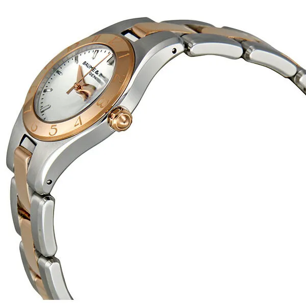 Baume and Mercier Linea Rose Gold and Stainless Steel Ladies Watch 10015