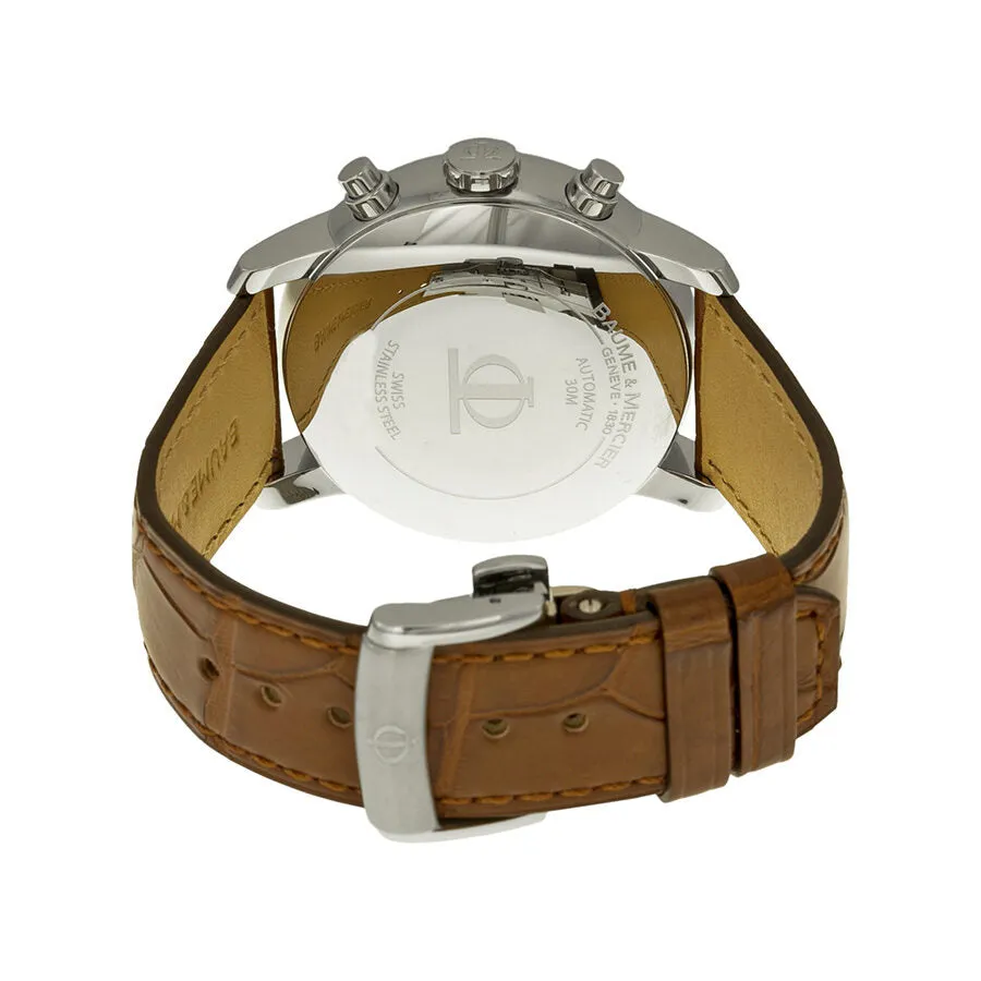 Baume et Mercier Classima Chronograph Black Dial Leather Men's Watch MOA8589
