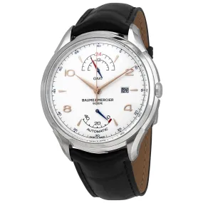 Baume et Mercier Clifton GMT Automatic Power Reserve White Dial Men's Watch 10421