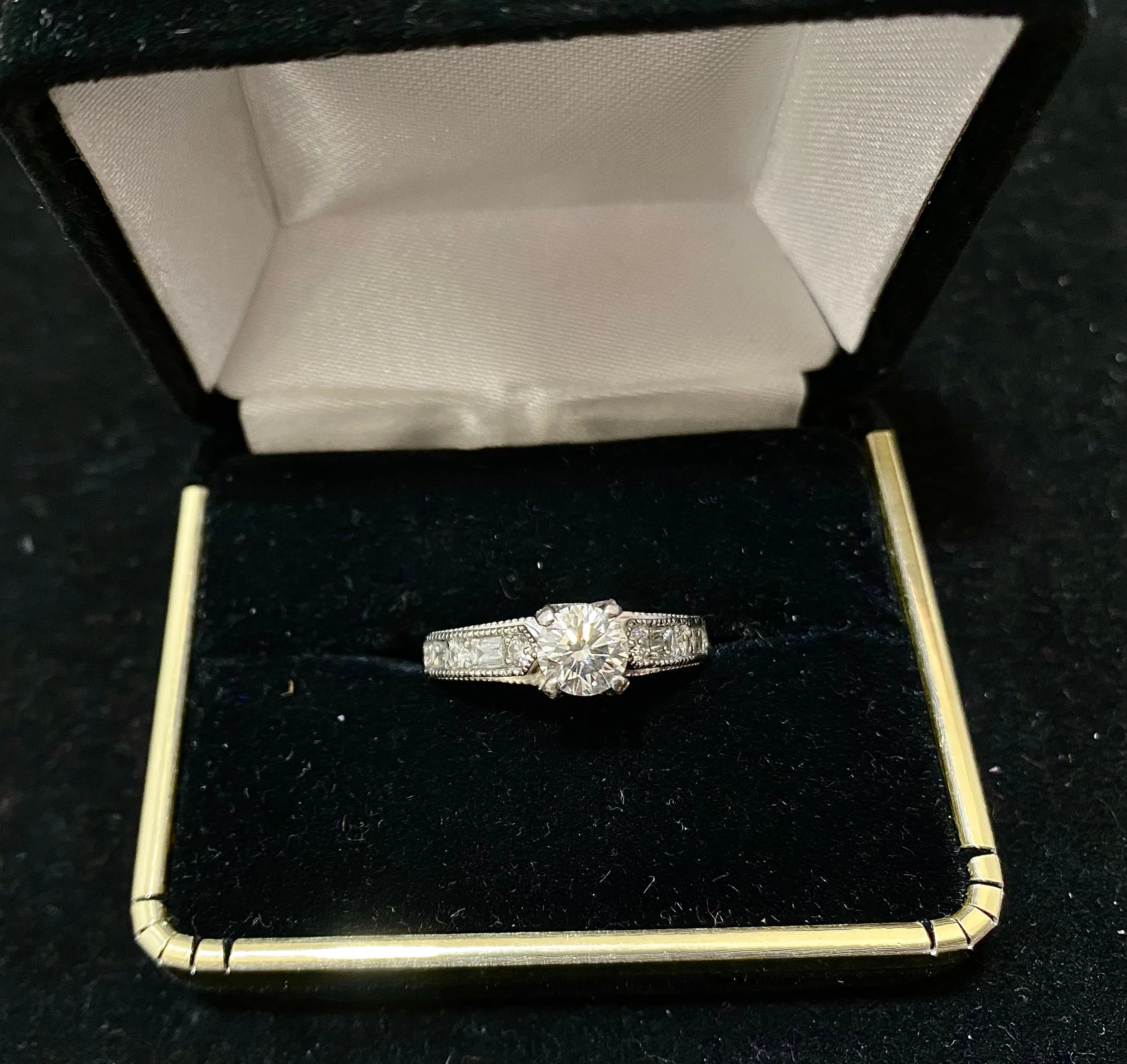 Beautiful Designer Platinum Engagement Ring with 65 Diamonds! - $40K Appraisal Value w/CoA}