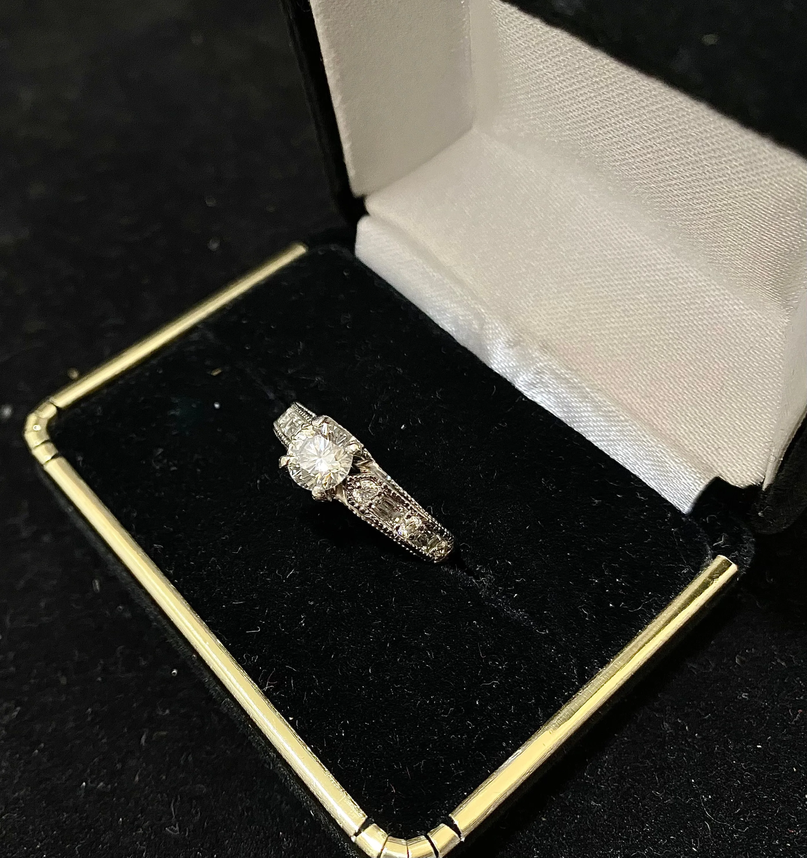 Beautiful Designer Platinum Engagement Ring with 65 Diamonds! - $40K Appraisal Value w/CoA}
