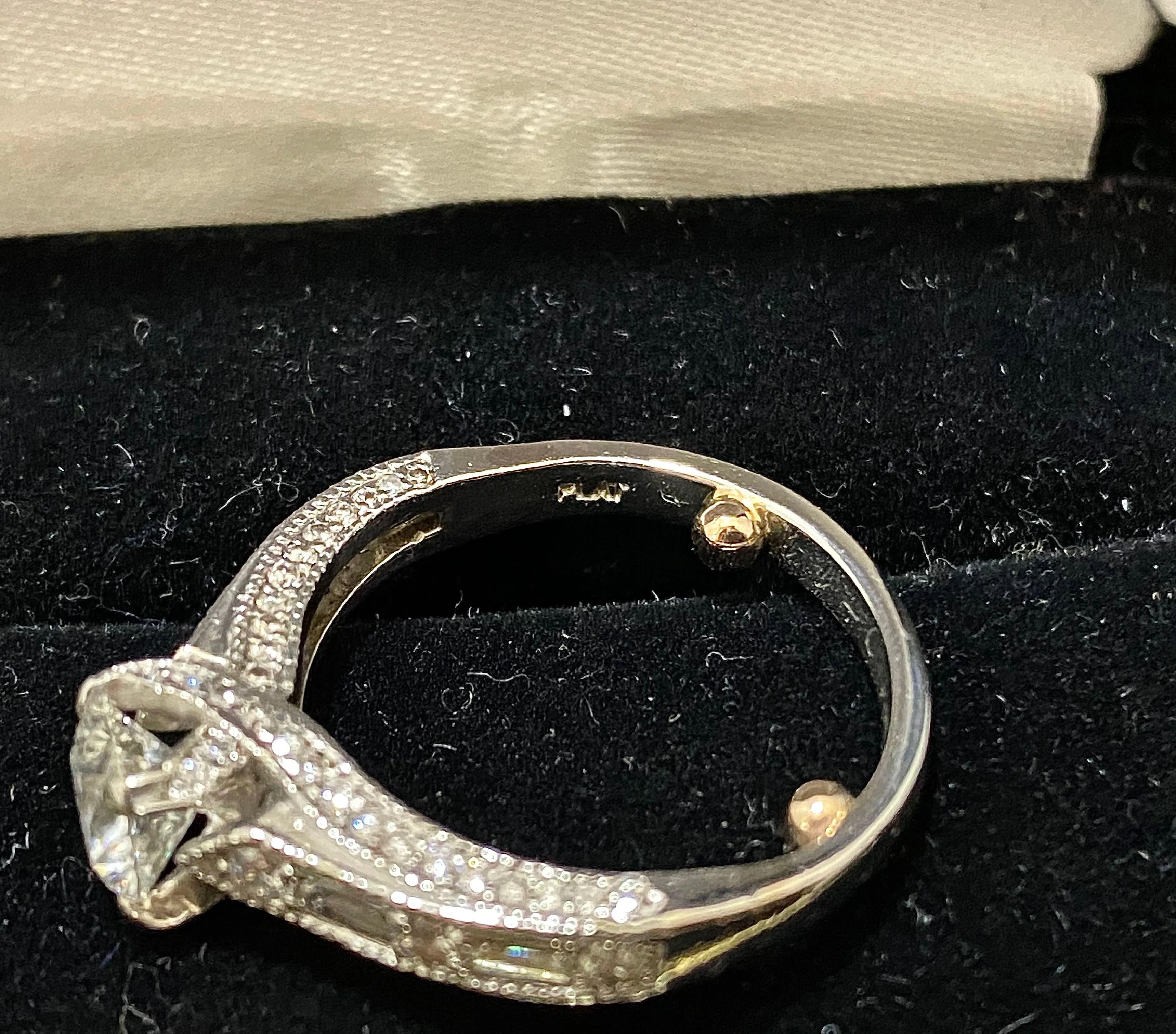 Beautiful Designer Platinum Engagement Ring with 65 Diamonds! - $40K Appraisal Value w/CoA}