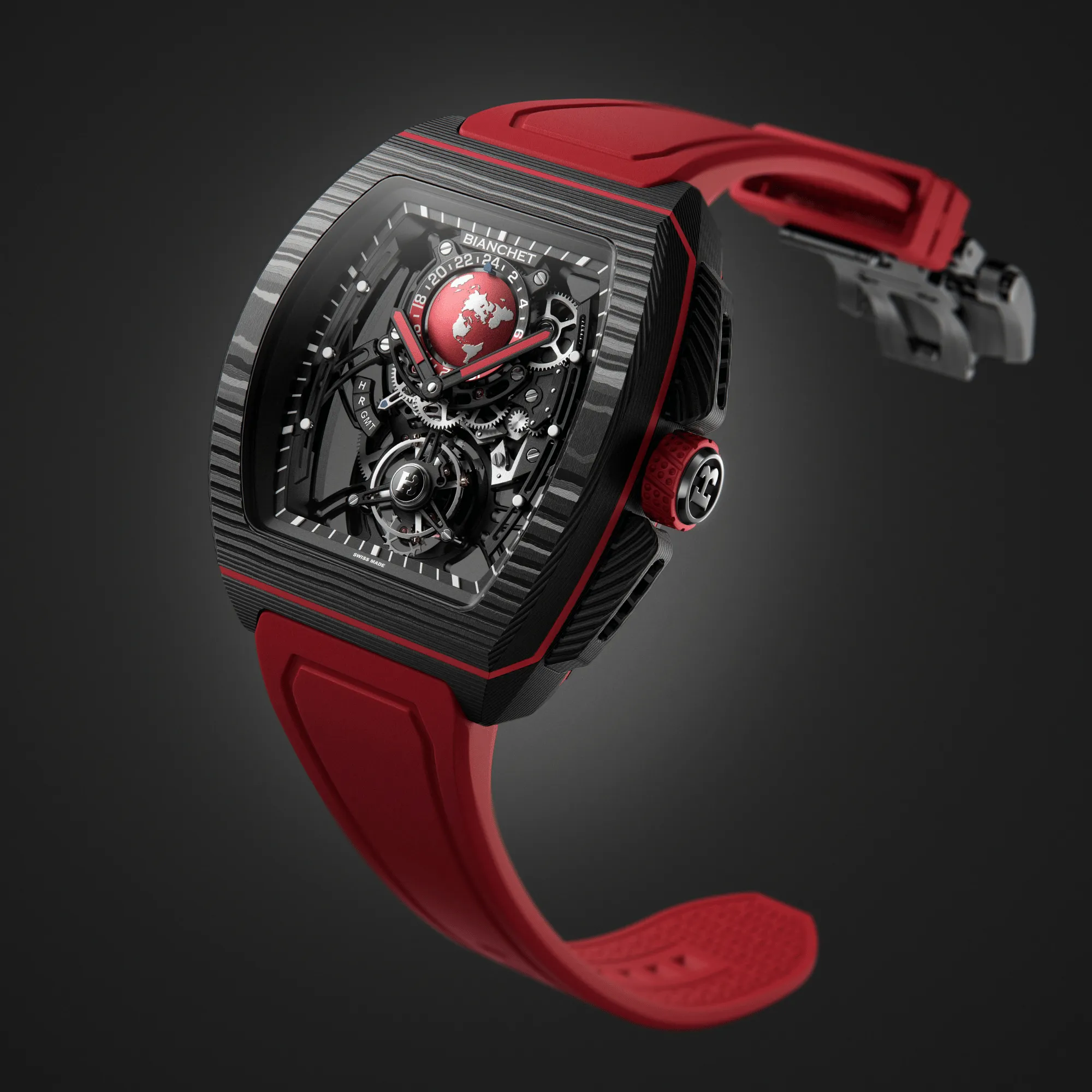 Bianchet Flying Tourbillon Sport GMT - Carbon Red