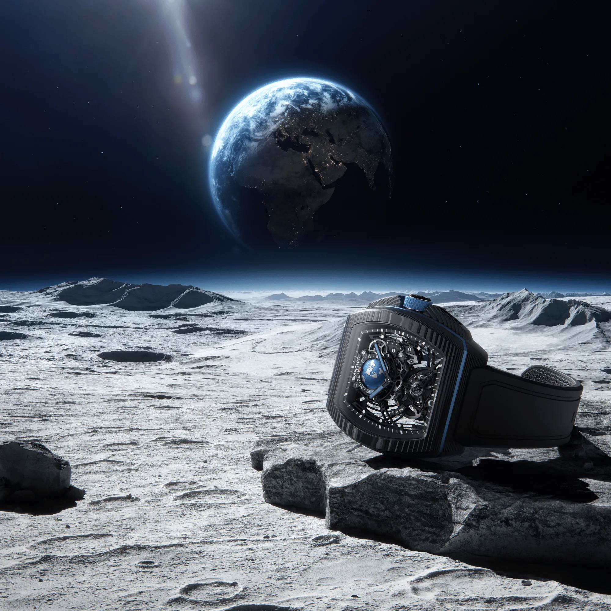 Bianchet Flying Tourbillon Sport GMT - Carbon Sky Blue