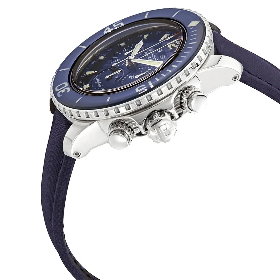 Blancpain Fifty Fathoms Flyback Chronograph Moonphase Automatic Men's Watch 5066F-1140-52B