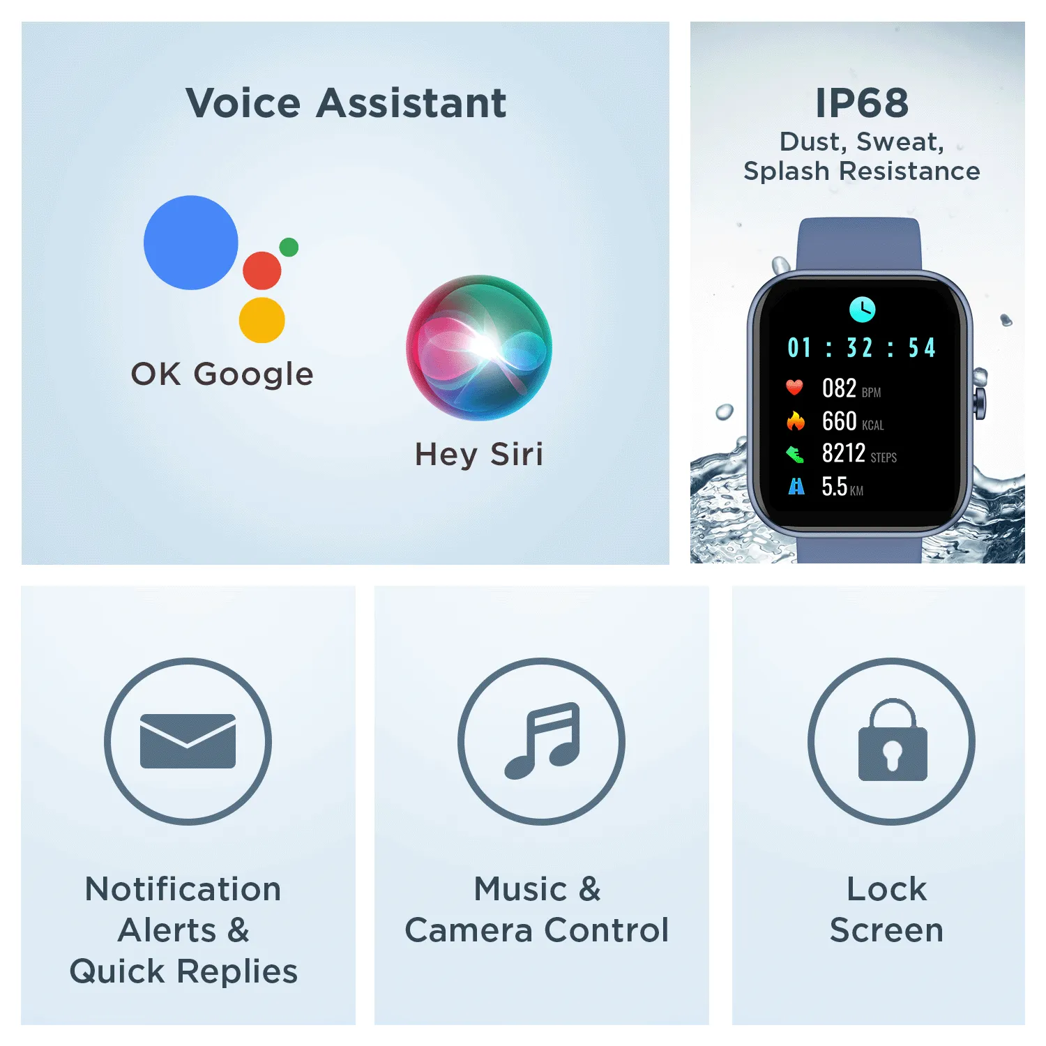 boAt Wave Arcade | 1.81" (4.59 cm) Display Bluetooth Calling Smart Watch with 100  Sports Modes, Save up to 50 contacts, IP68 Dust and Water Resistance