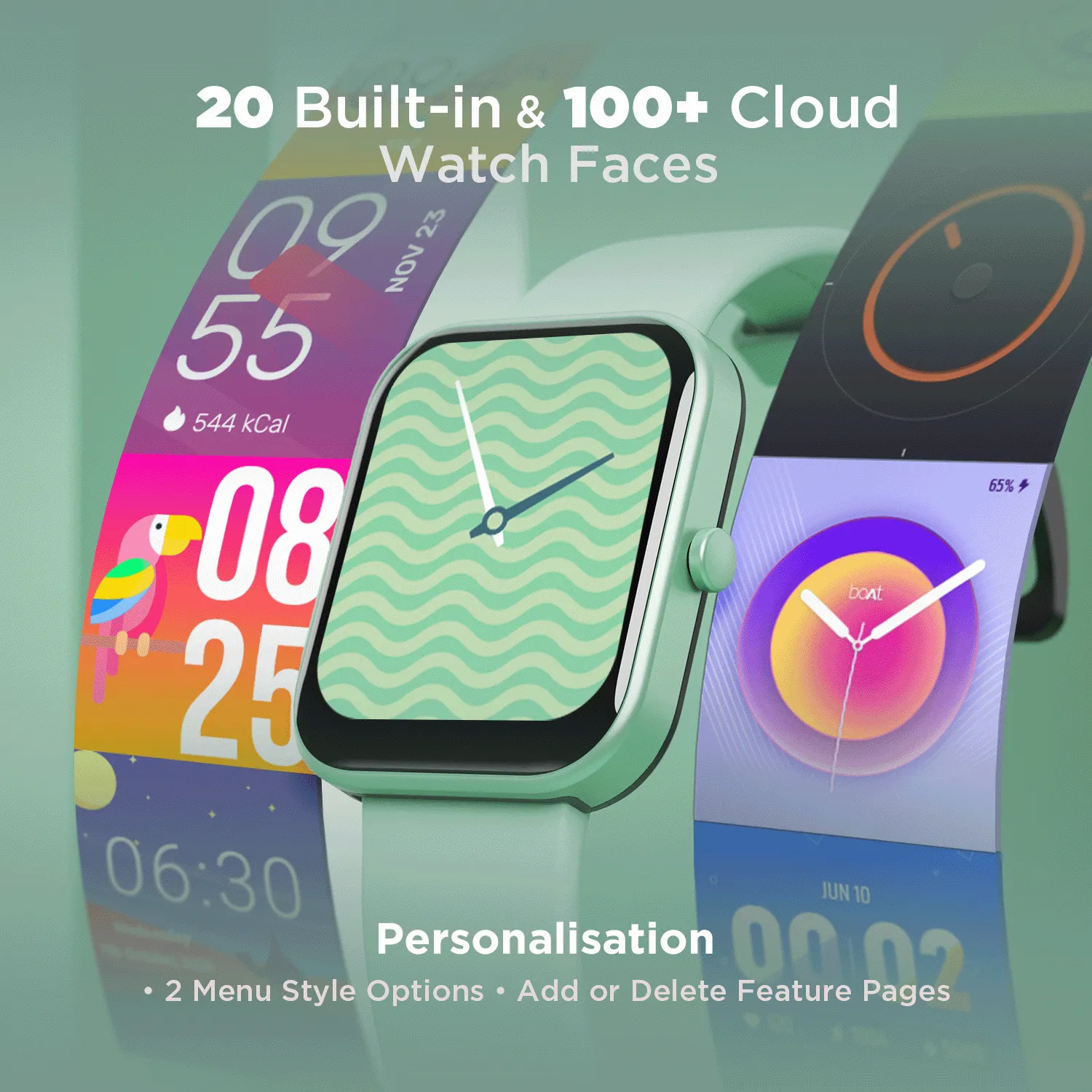 boAt Wave Arcade | 1.81" (4.59 cm) Display Bluetooth Calling Smart Watch with 100  Sports Modes, Save up to 50 contacts, IP68 Dust and Water Resistance